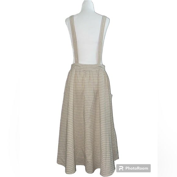 Mod Ref pin strip cottage overall midi circle skirt - Picture 3 of 9